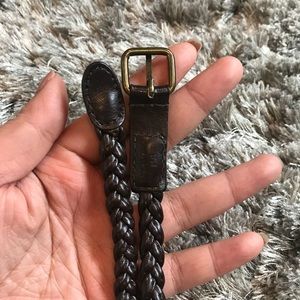 NWOT Dark Brown Braided Belt